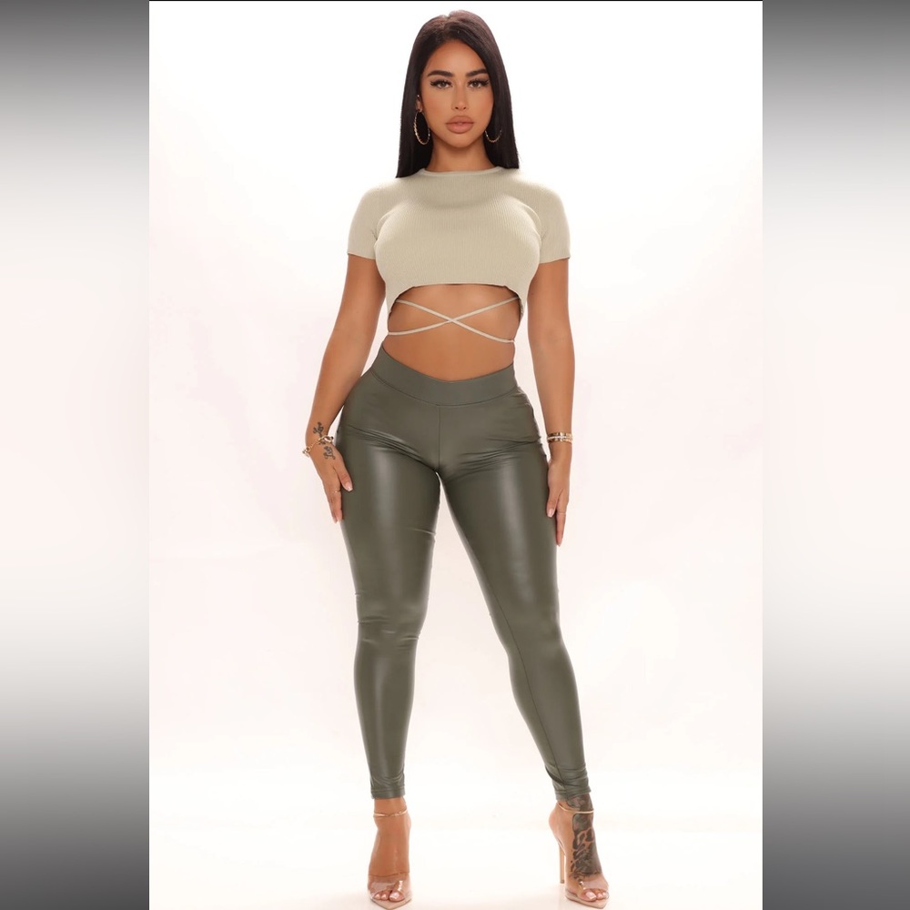 Faux leather leggings